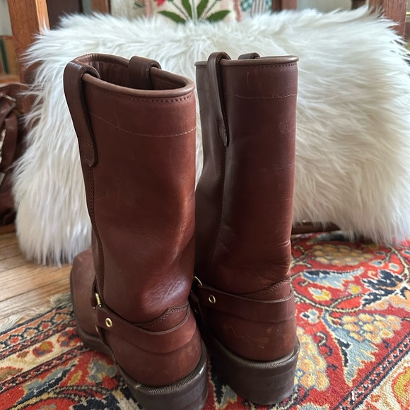 DAYTON Leather Riding Boots, Oxblood Brown, Motorcycle Boots - Picture 3 of 7